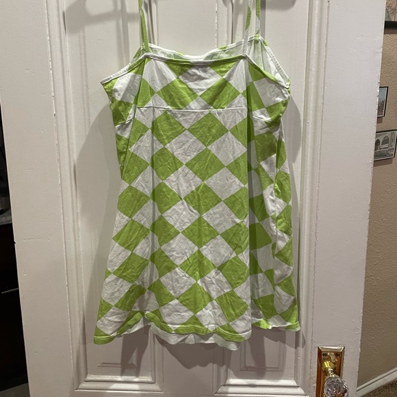 Green & white checkered dress (ASOS) - Picture 2 of 3